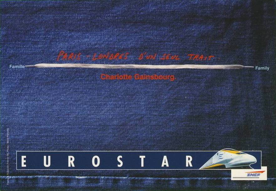 Charlotte Gainsbourg publicité pour Eurostar